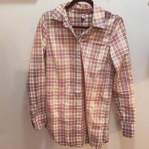 Free People Ombre Plaid Shirt Dress/Long Shirt